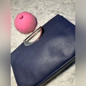 Charming Charlie Clutch Purse (Navy Blue)